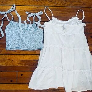 Buy 1 Get 1 FREE🎉🎉 Buy NWT White Dress Get One Light Blue Top FREE🦋🦋